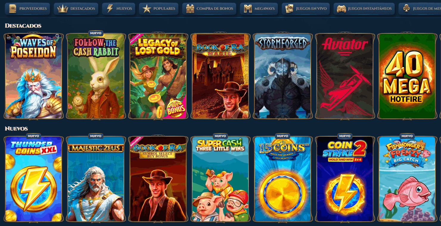 Juegos de Rich Royal Casino